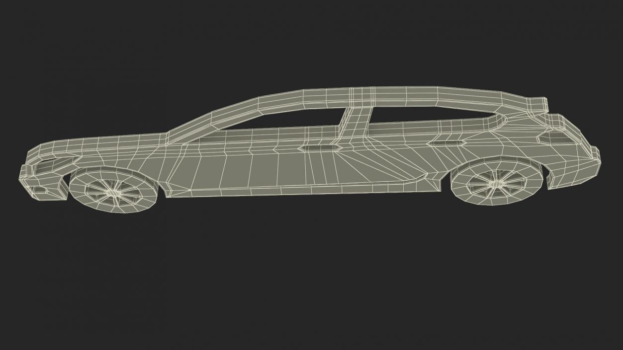 3D Car Hatchback Silhouette 2