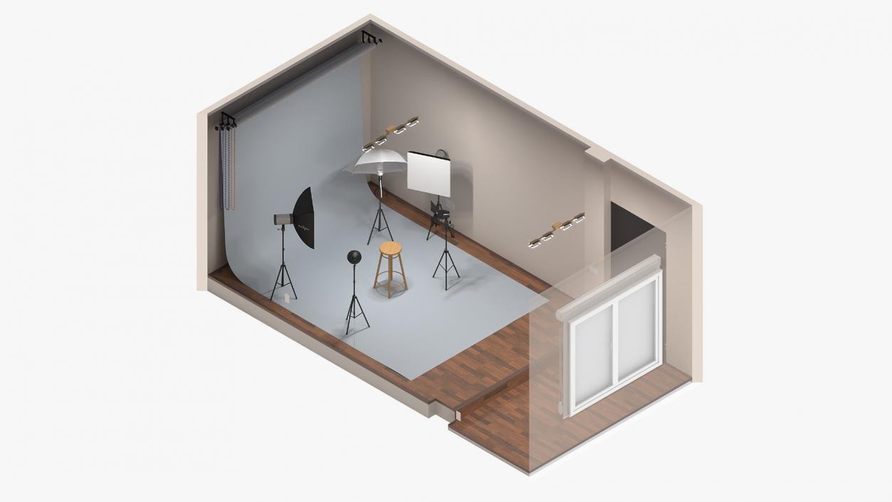 Photography Studio Interior 3D