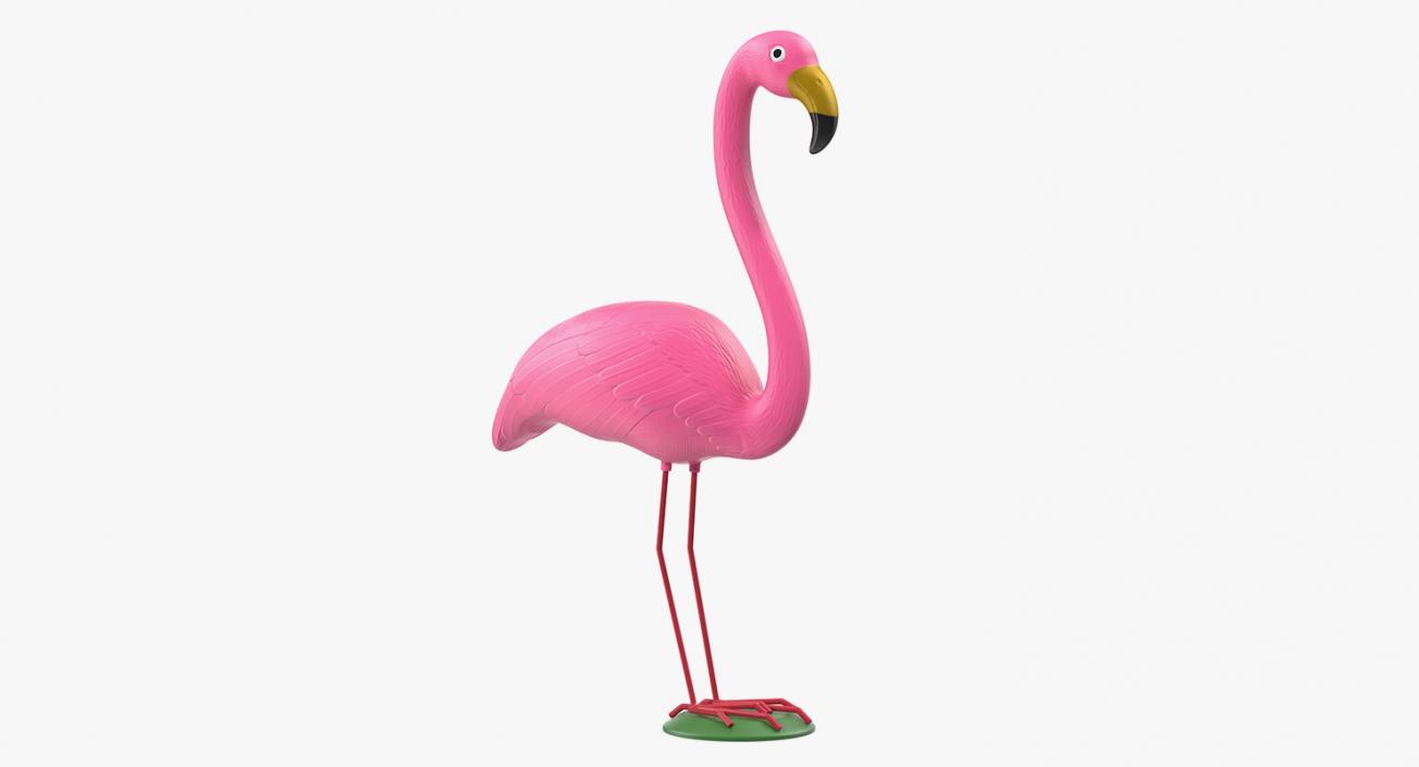 Pink Flamingo Yard Lawn Ornament 3D