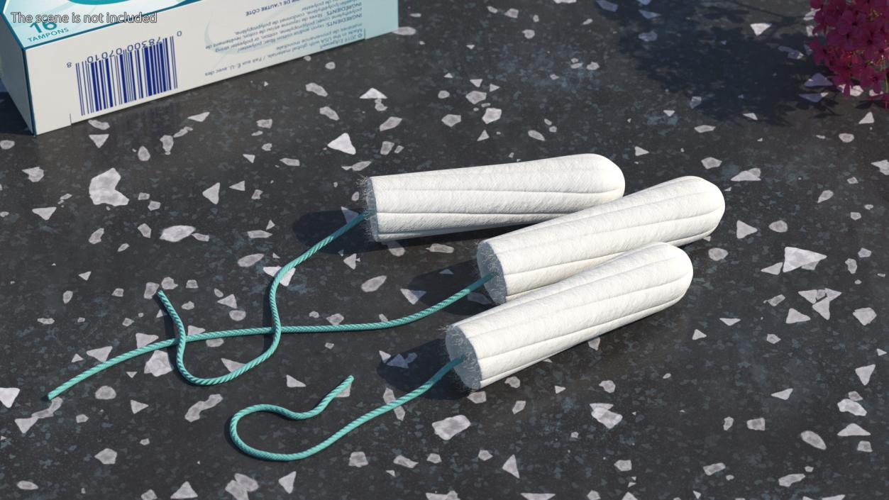 Menstrual Tampons Without Package Fur 3D