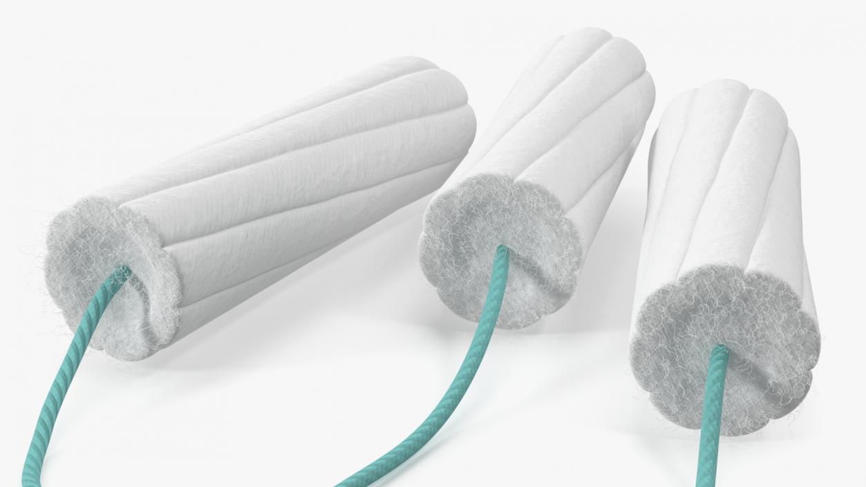 Menstrual Tampons Without Package Fur 3D