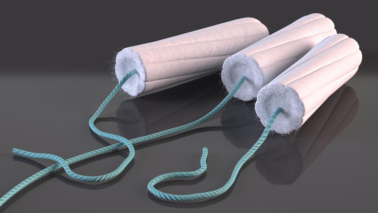 Menstrual Tampons Without Package Fur 3D