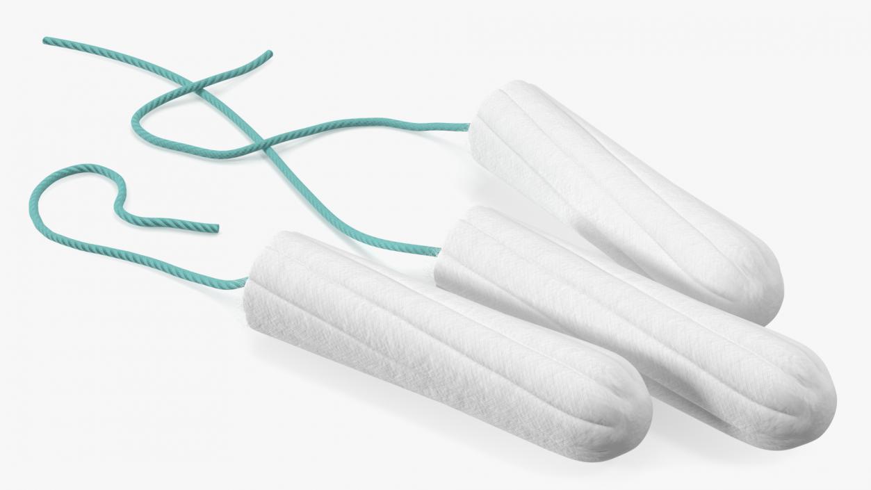 Menstrual Tampons Without Package Fur 3D