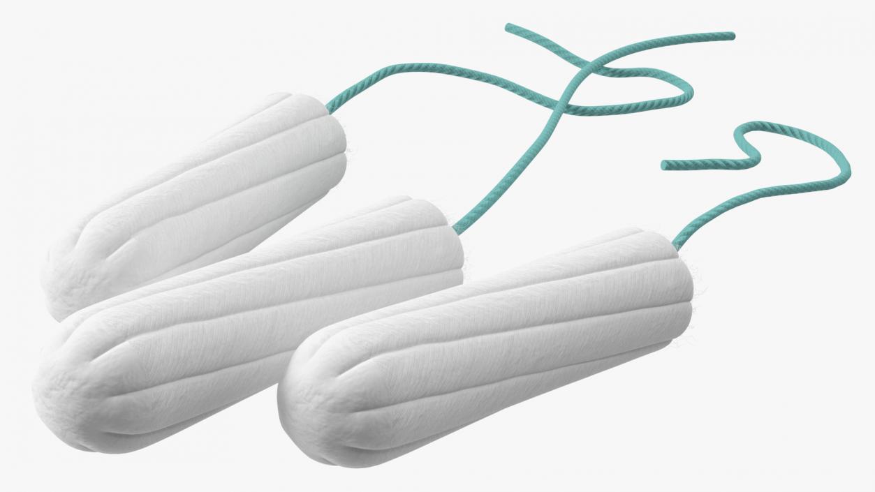 Menstrual Tampons Without Package Fur 3D