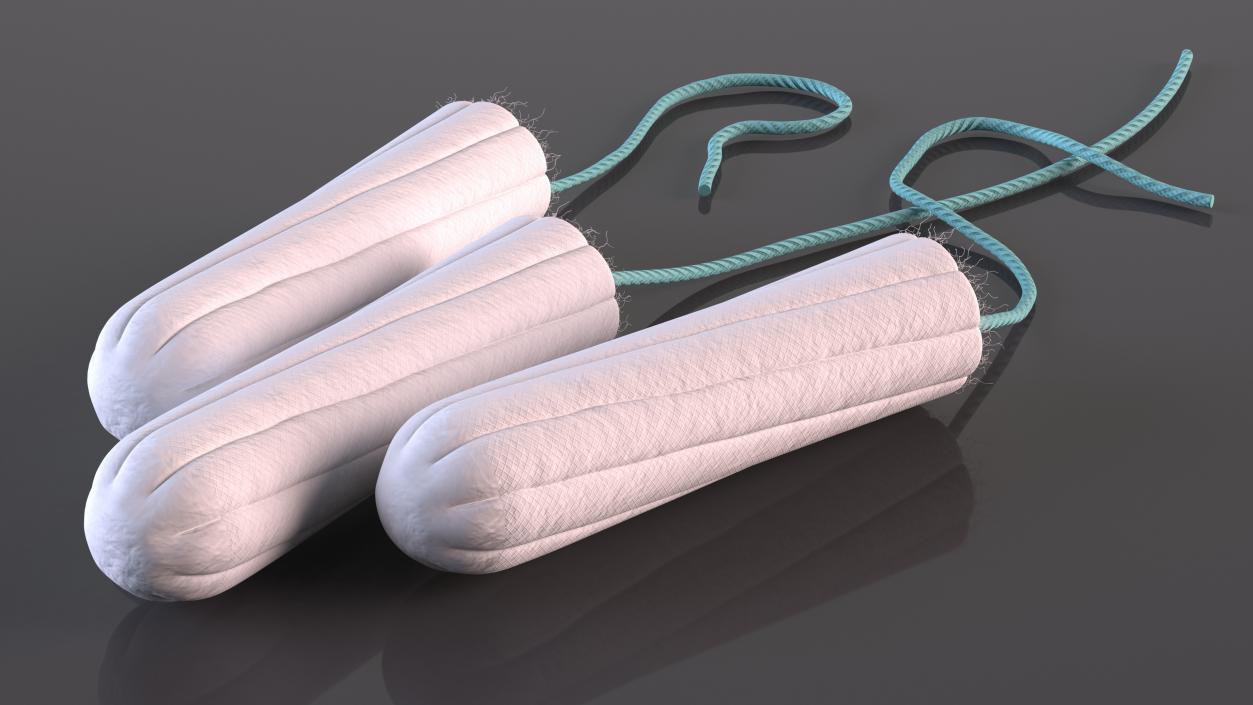 Menstrual Tampons Without Package Fur 3D