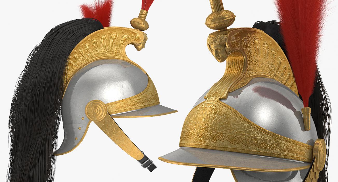 French Cuirassier Helmet 3D model