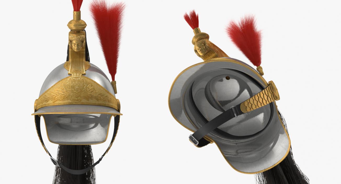 French Cuirassier Helmet 3D model