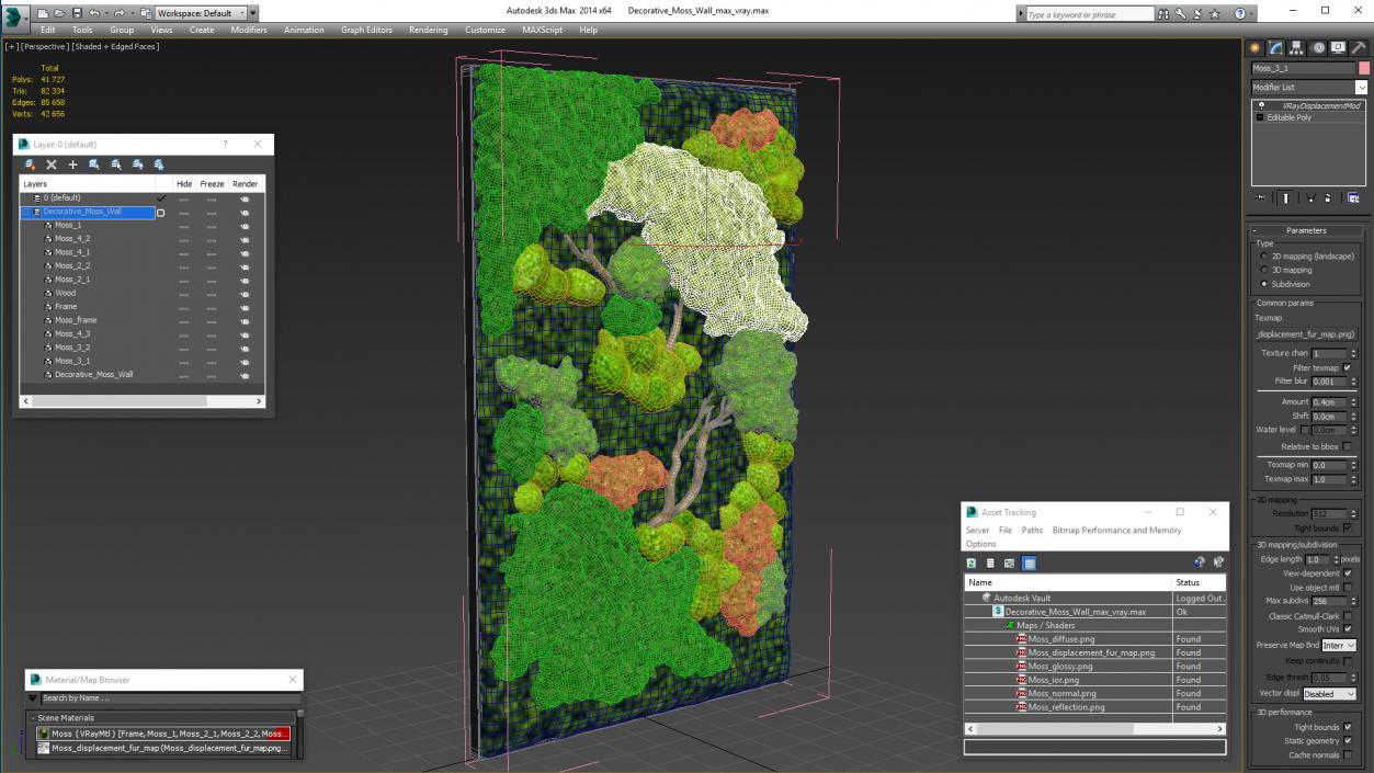 3D model Decorative Moss Wall