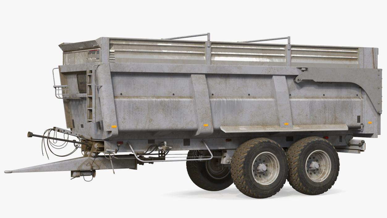 3D Agricultural Trailer Dirty Rigged model