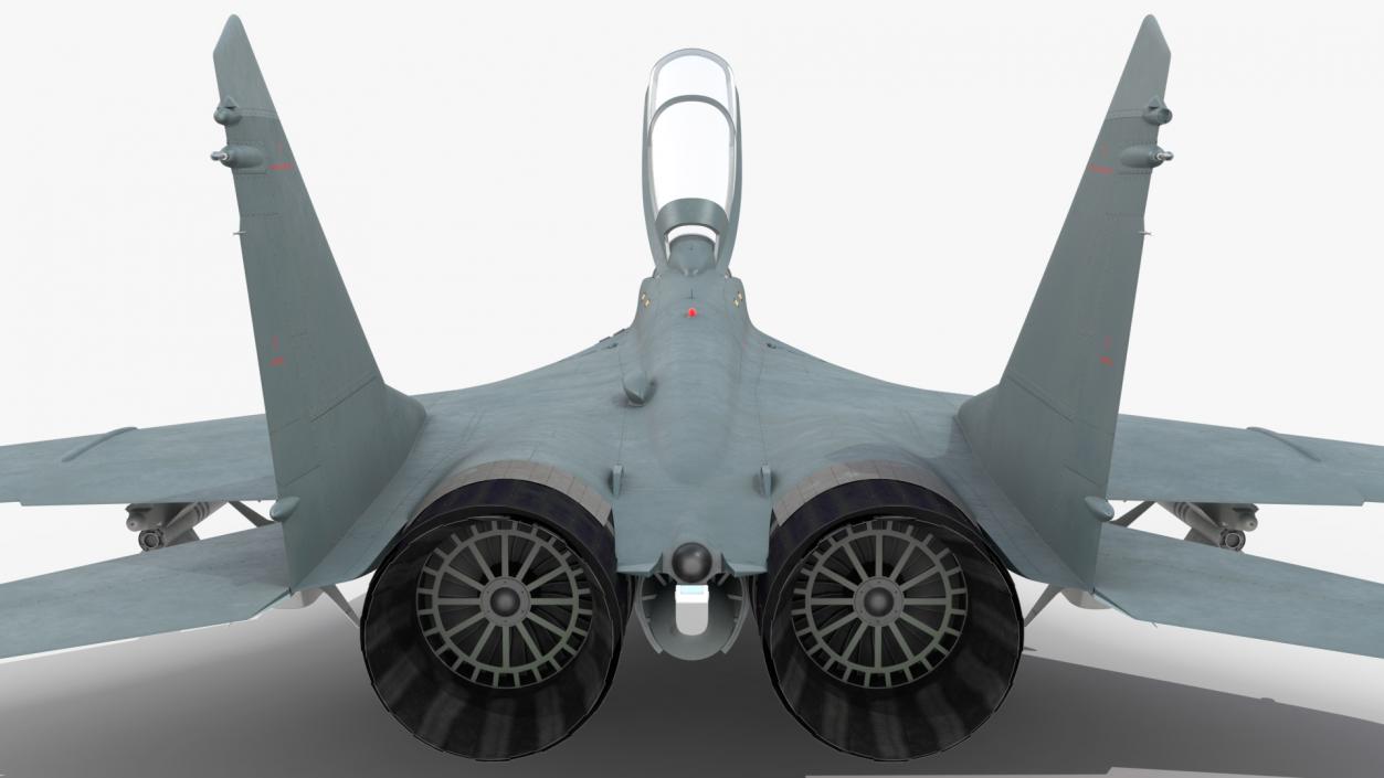 MiG 29 KUBR Tandem Aircraft Russian Navy with Armament 3D model