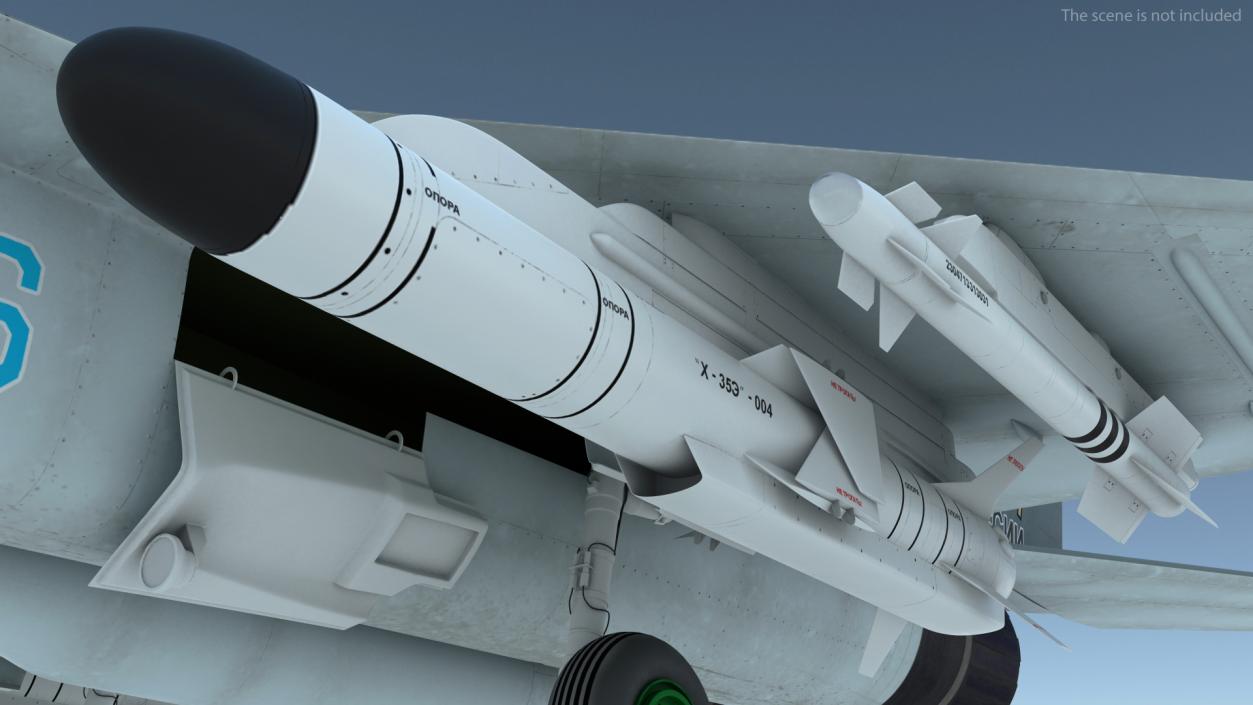 MiG 29 KUBR Tandem Aircraft Russian Navy with Armament 3D model