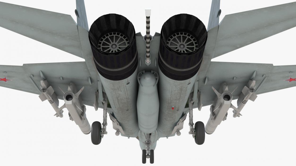 MiG 29 KUBR Tandem Aircraft Russian Navy with Armament 3D model