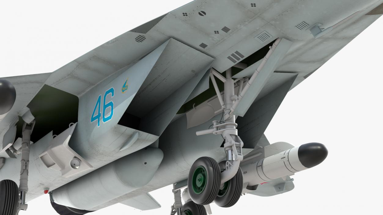 MiG 29 KUBR Tandem Aircraft Russian Navy with Armament 3D model