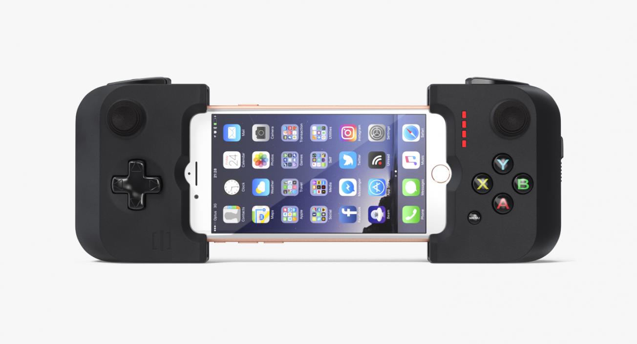 3D Gamevice Controller with Iphone 8 model