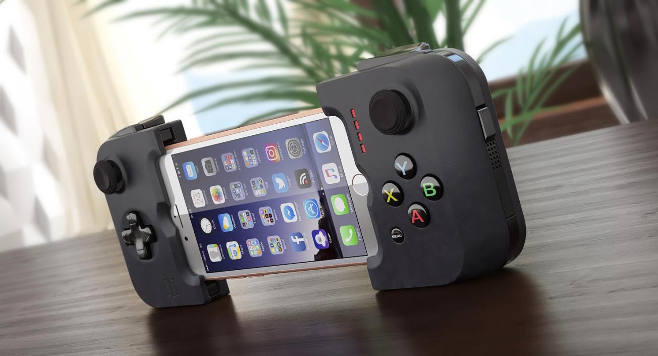 3D Gamevice Controller with Iphone 8 model