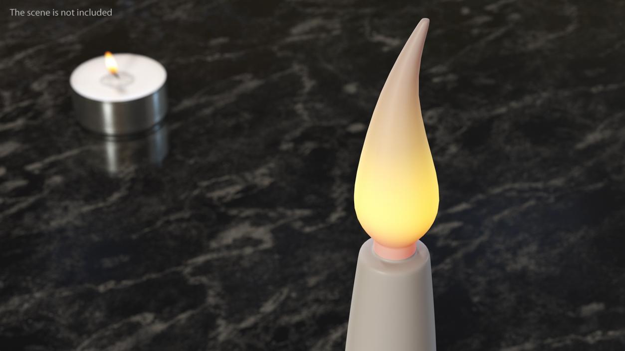 3D Electric Taper Long Candle