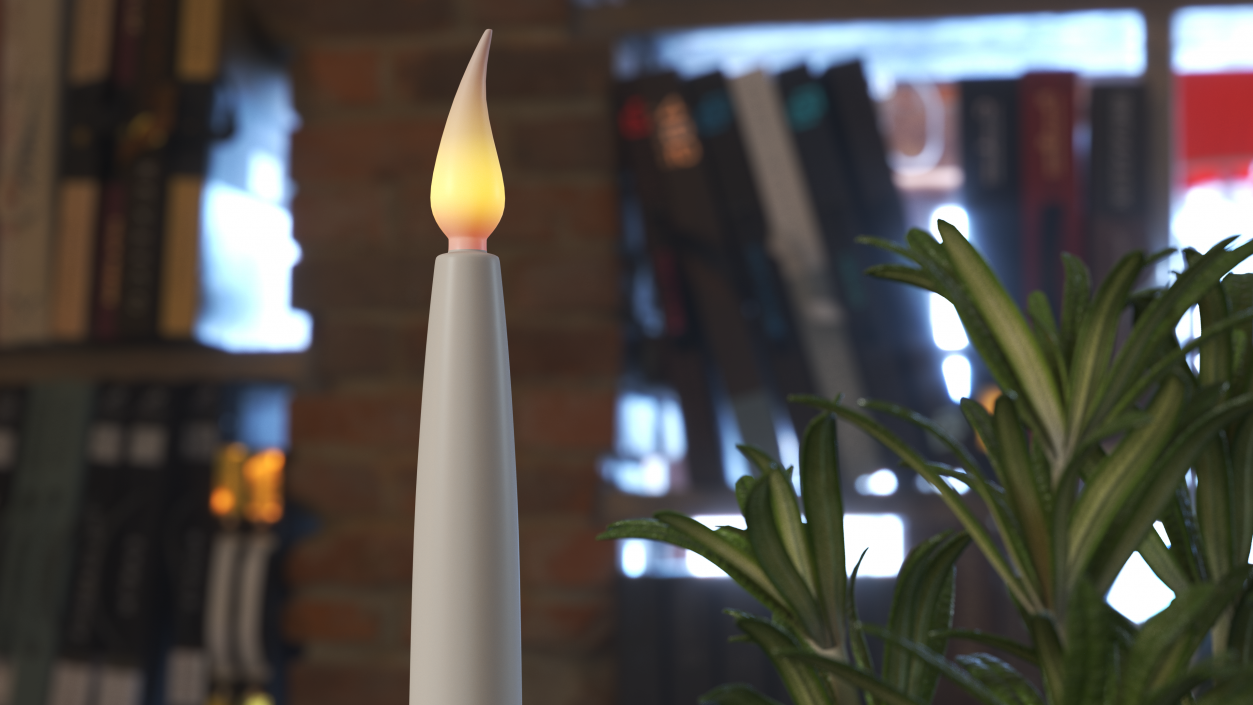 3D Electric Taper Long Candle