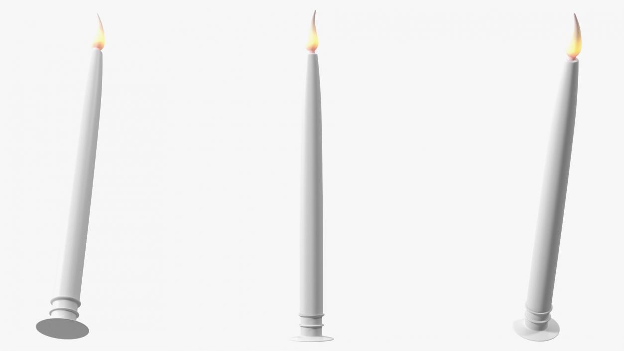 3D Electric Taper Long Candle