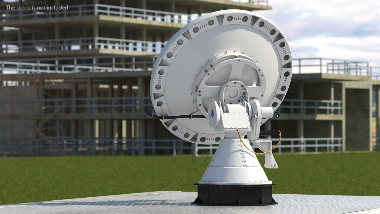 3D model NOAA NOXP Mobile Polarimetric Radar