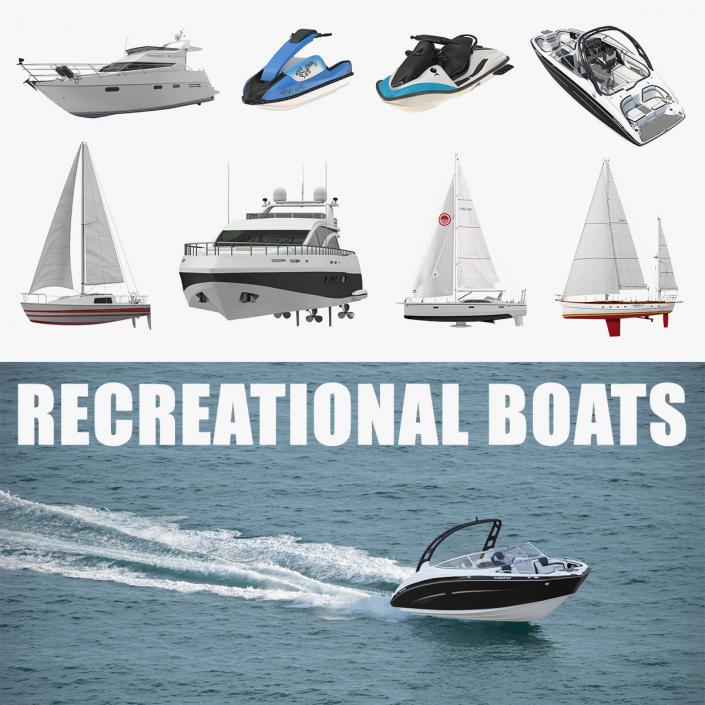 3D Recreational Boats 3D Models Collection 2