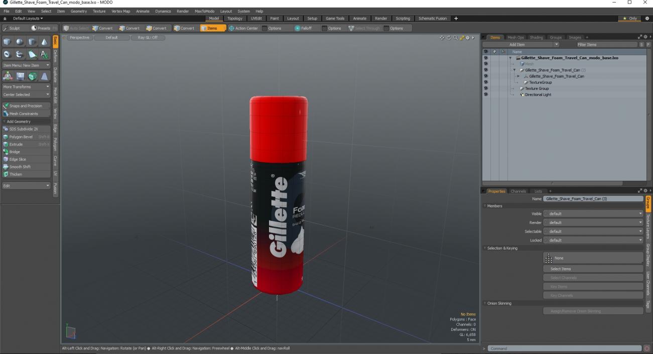 3D model Gillette Shave Foam Travel Can