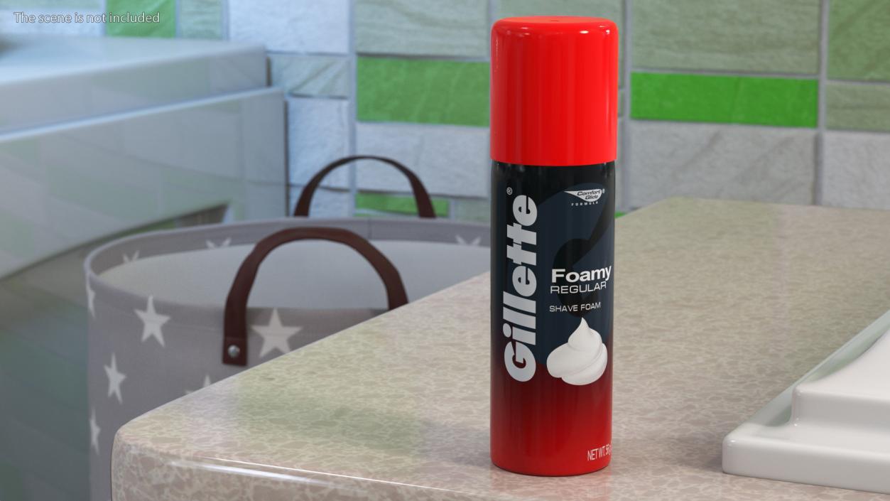 3D model Gillette Shave Foam Travel Can