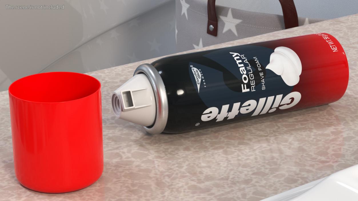 3D model Gillette Shave Foam Travel Can