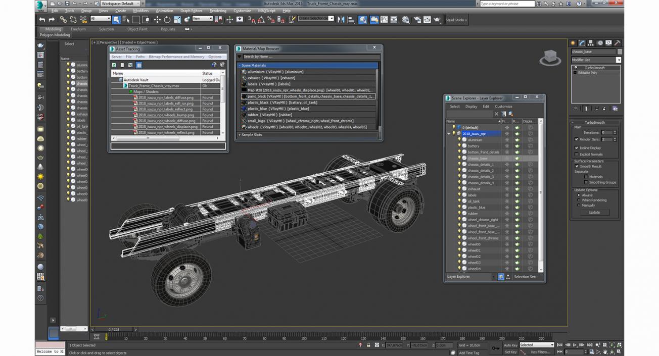 Truck Frame Chassis 3D model