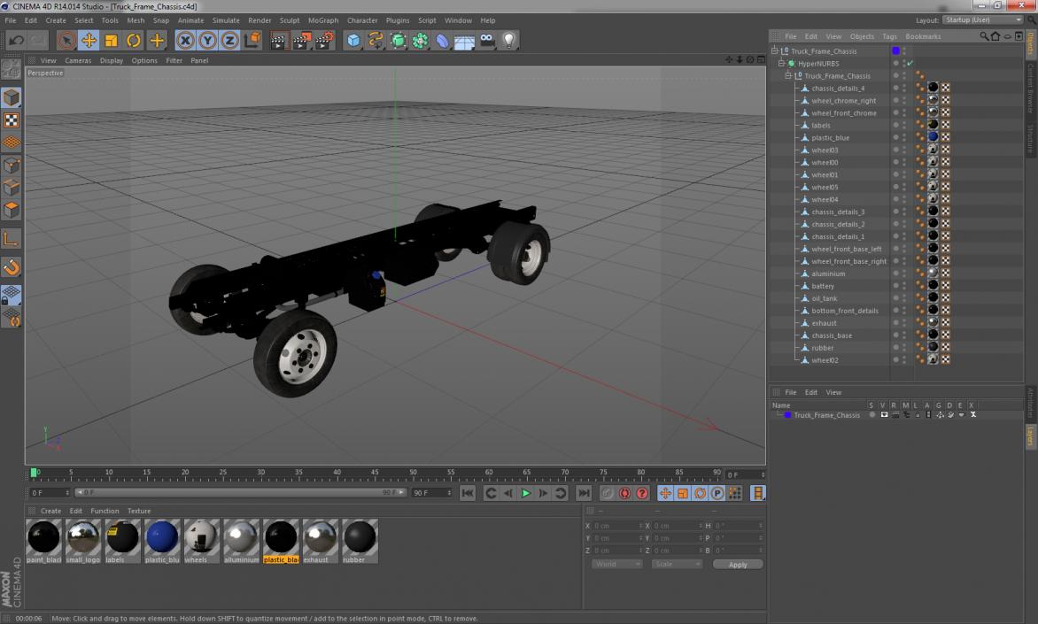 Truck Frame Chassis 3D model