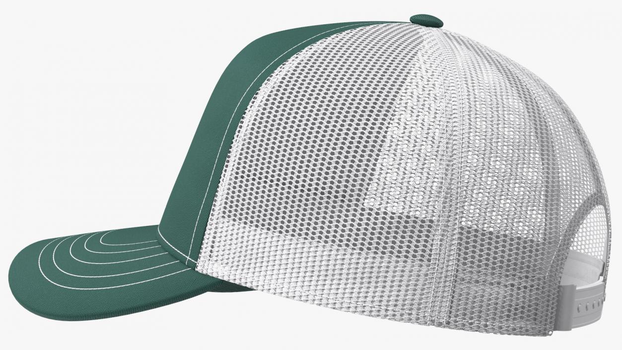 Trucker Hat Dark Green 3D