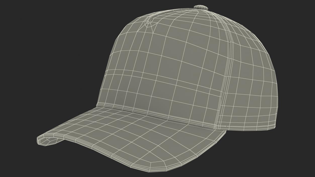 Trucker Hat Dark Green 3D