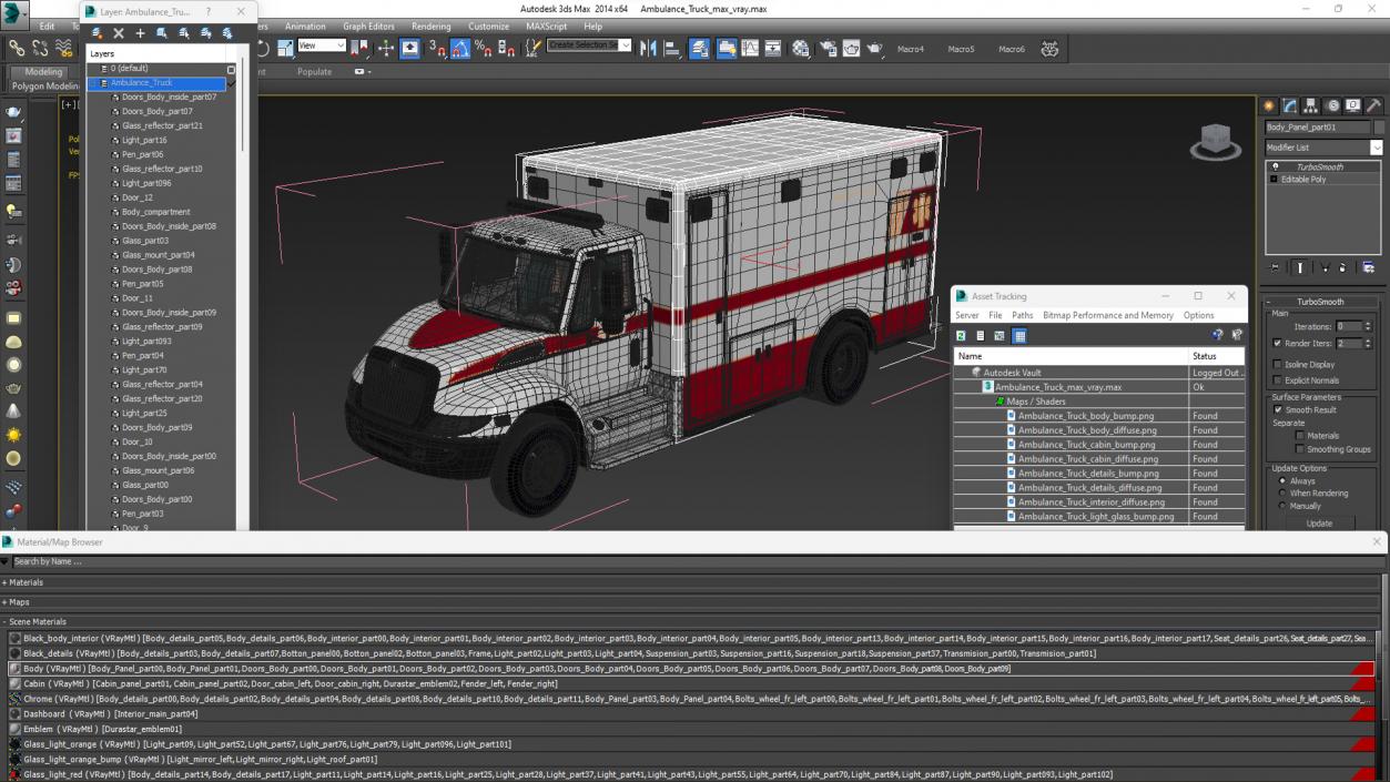 3D model Ambulance Truck