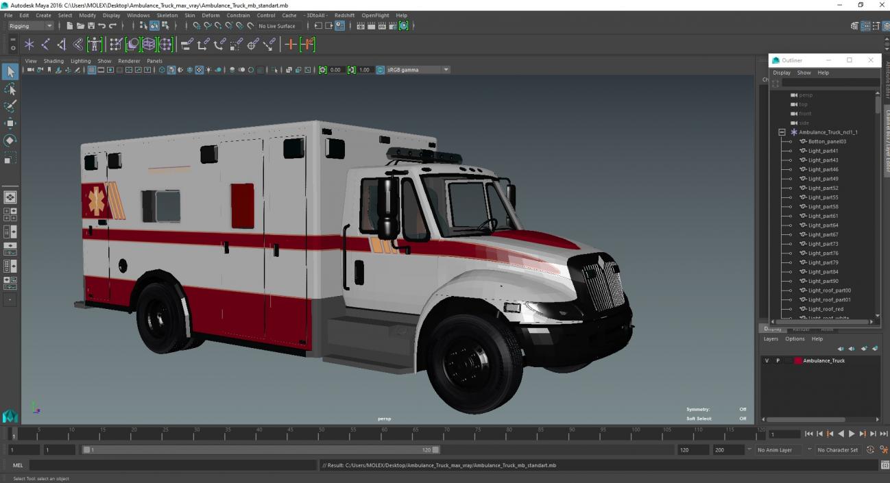 3D model Ambulance Truck