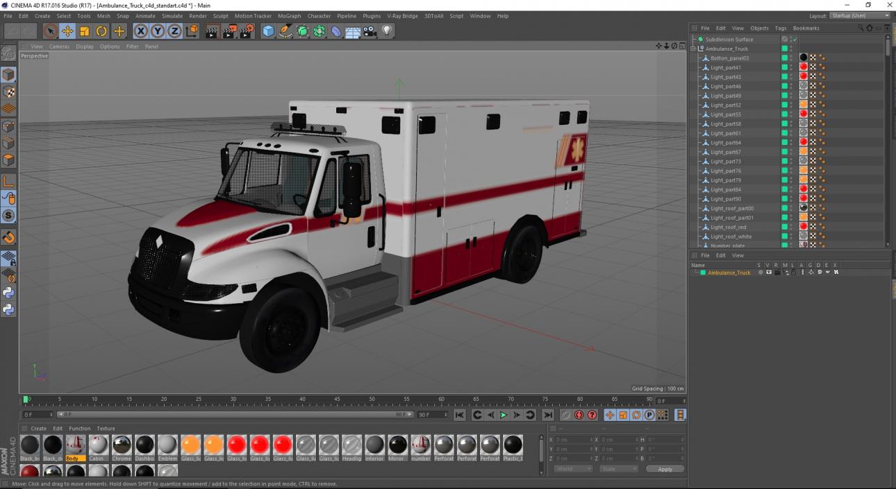 3D model Ambulance Truck