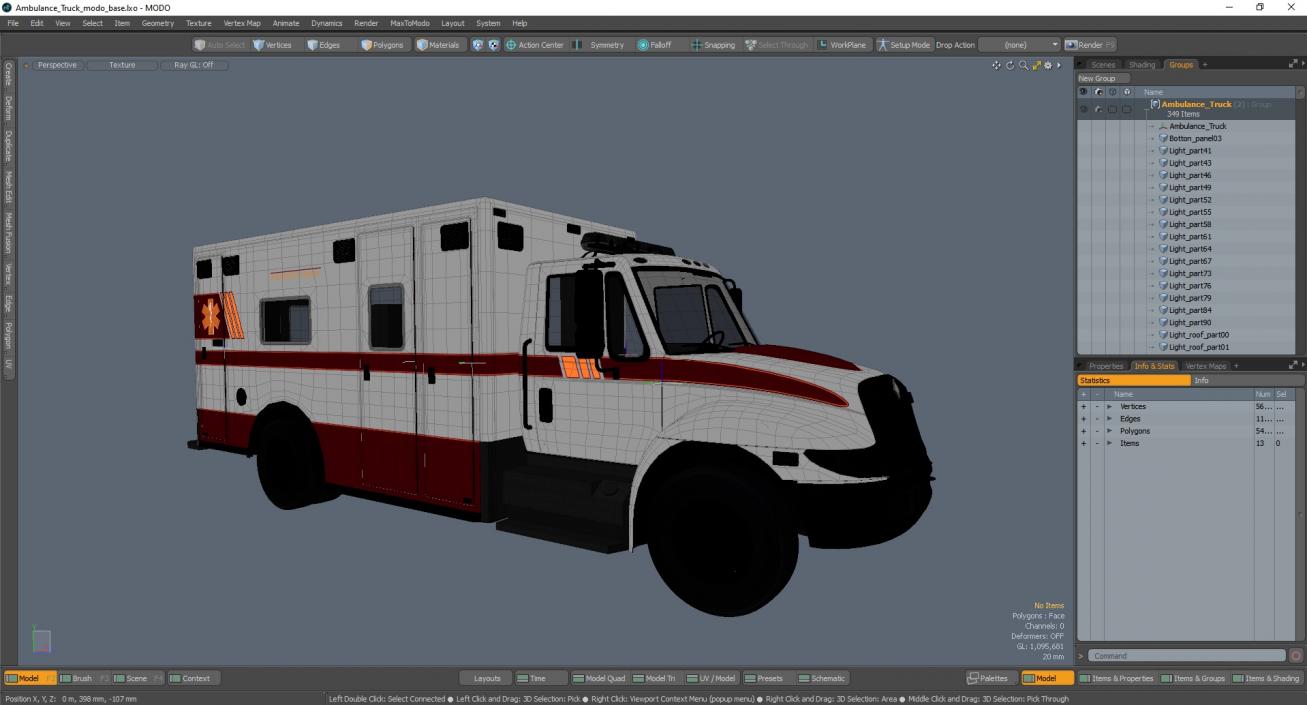 3D model Ambulance Truck