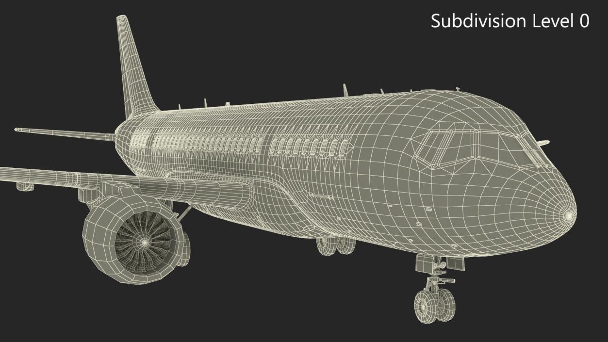 Narrow Body Airliner Rigged 2 3D model