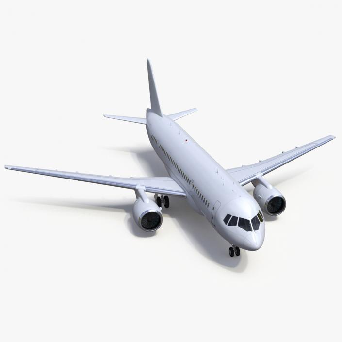 Narrow Body Airliner Rigged 2 3D model