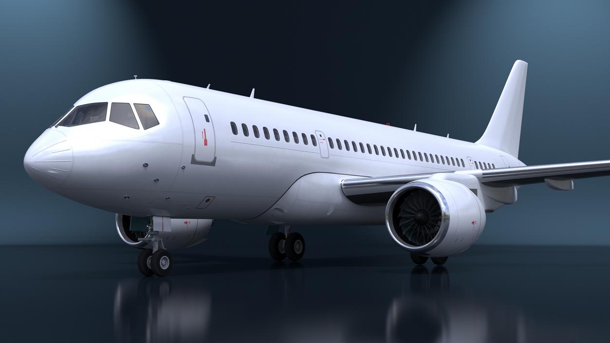 Narrow Body Airliner Rigged 2 3D model