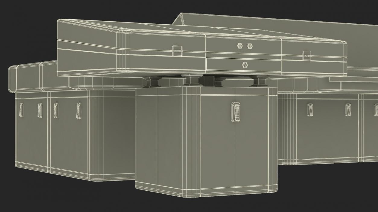 3D model Ship Bridge Tables 2