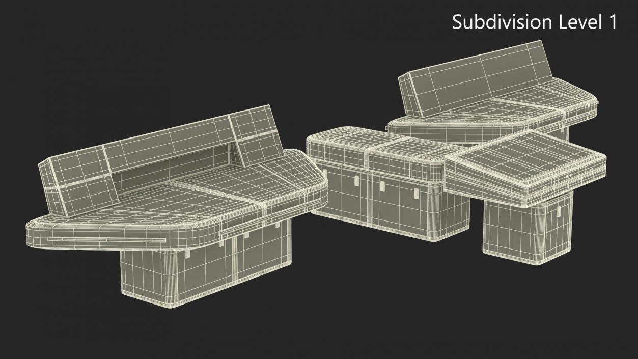 3D model Ship Bridge Tables 2