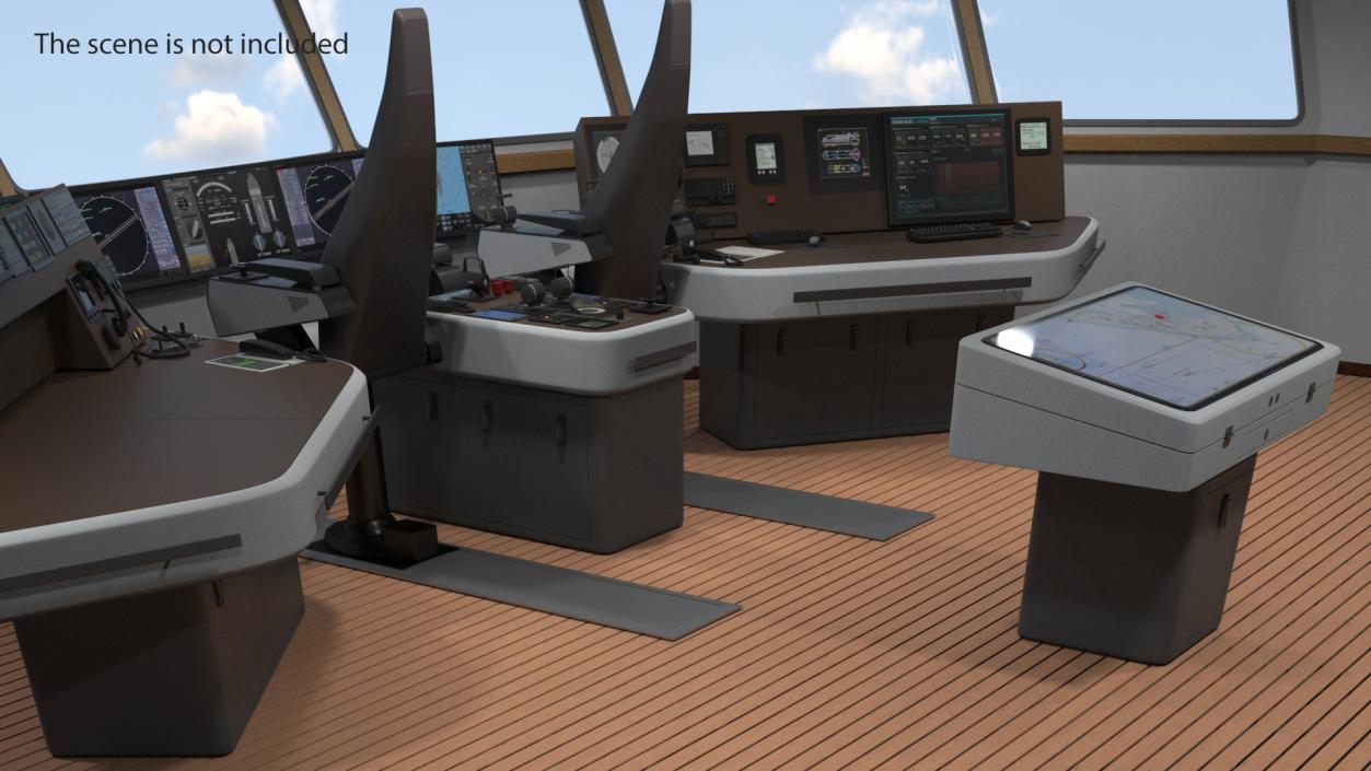 3D model Ship Bridge Tables 2