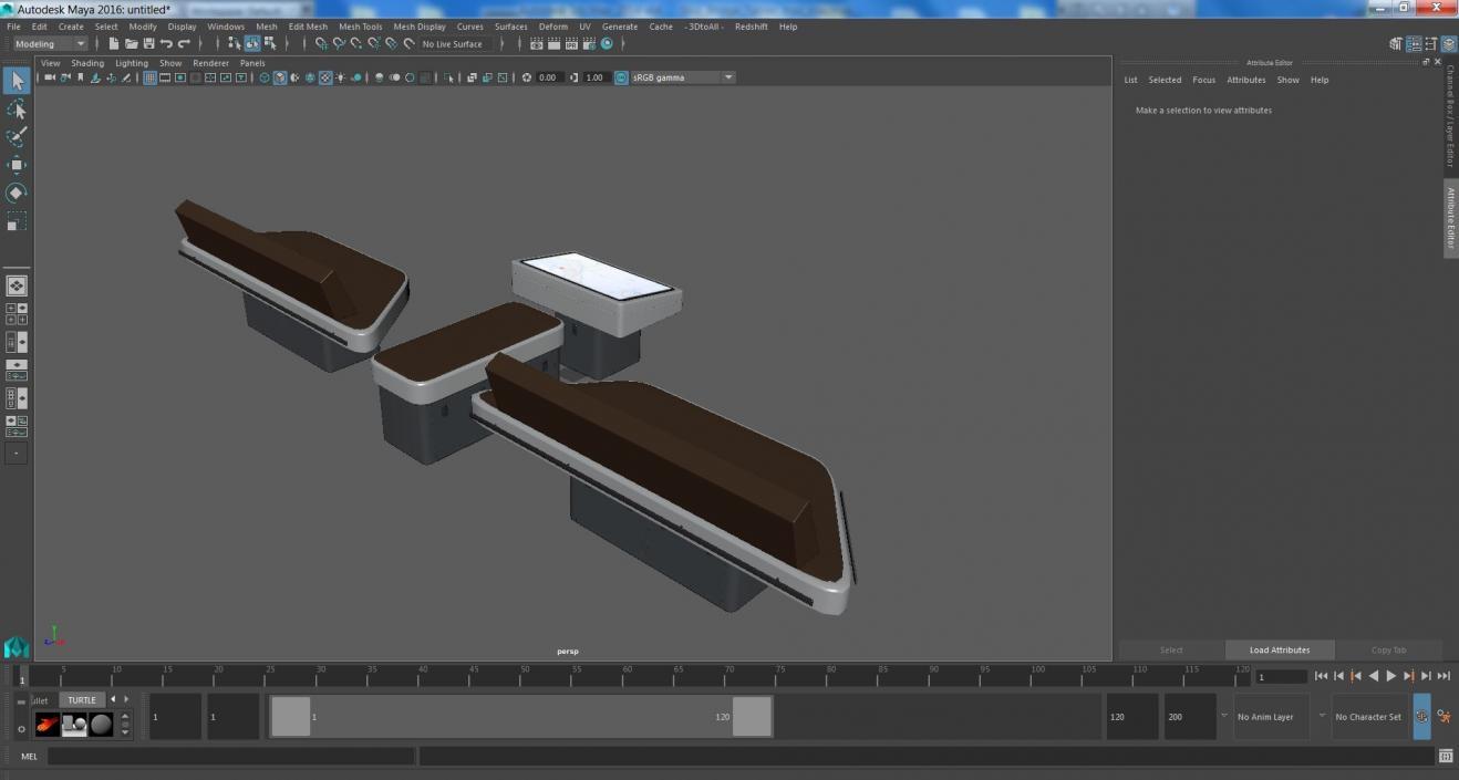 3D model Ship Bridge Tables 2