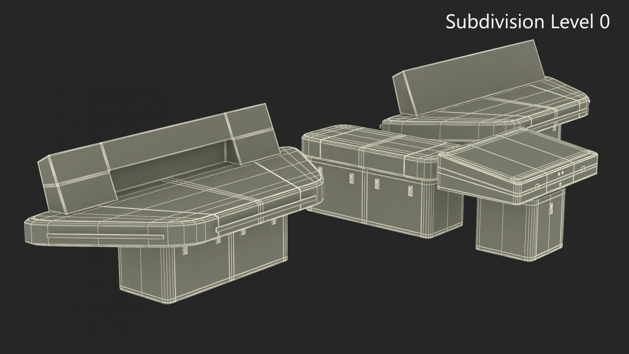 3D model Ship Bridge Tables 2