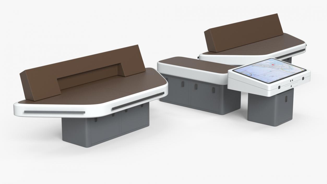 3D model Ship Bridge Tables 2