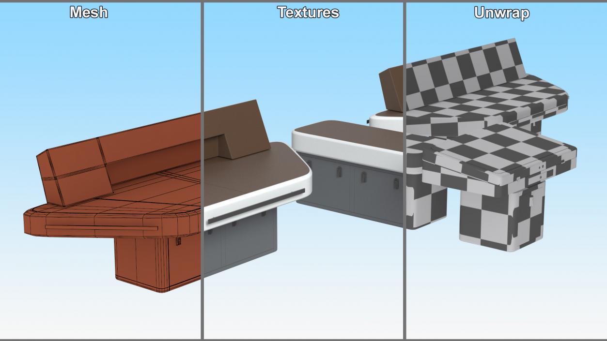 3D model Ship Bridge Tables 2