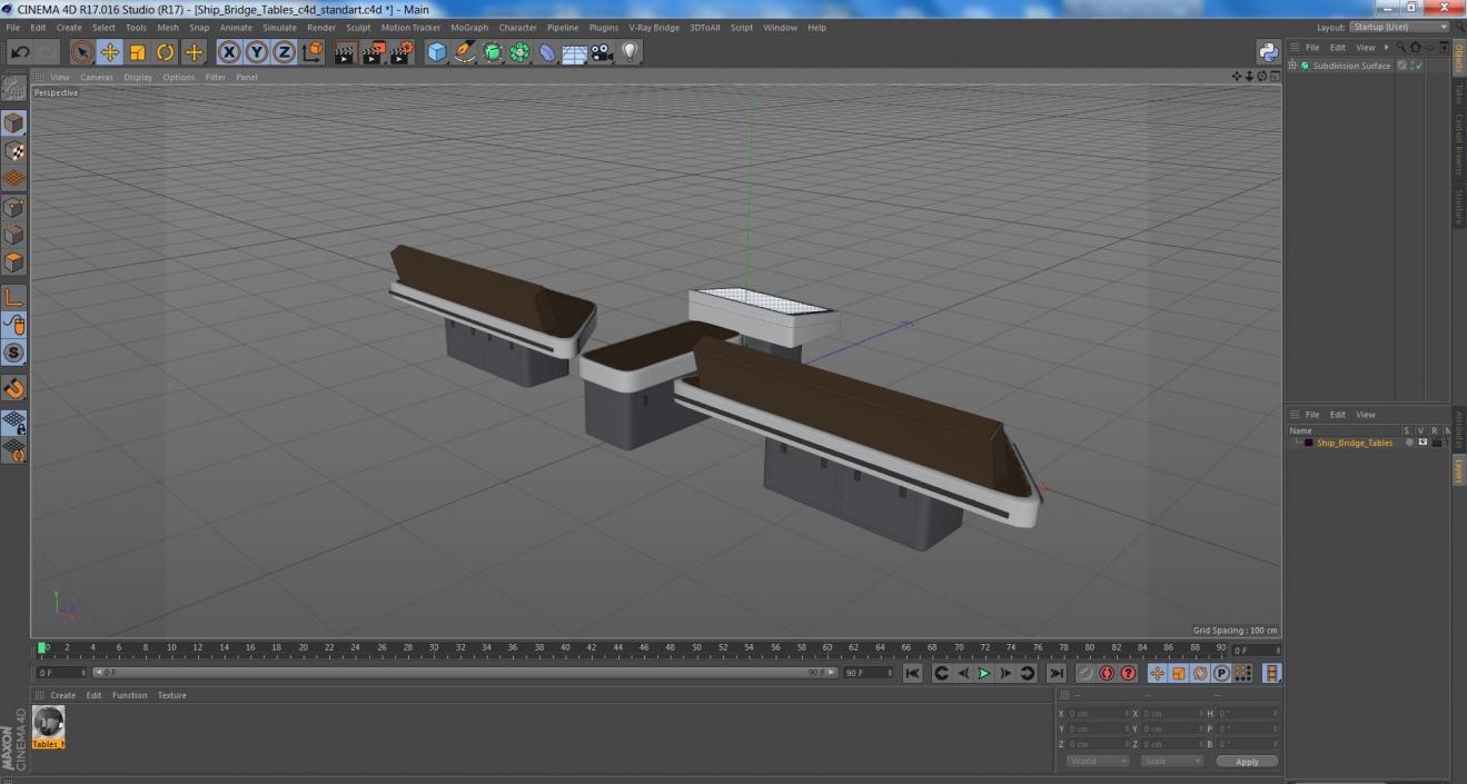 3D model Ship Bridge Tables 2