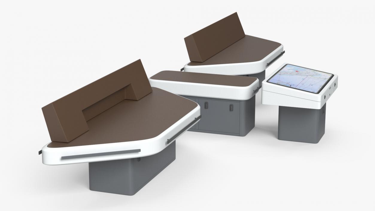 3D model Ship Bridge Tables 2