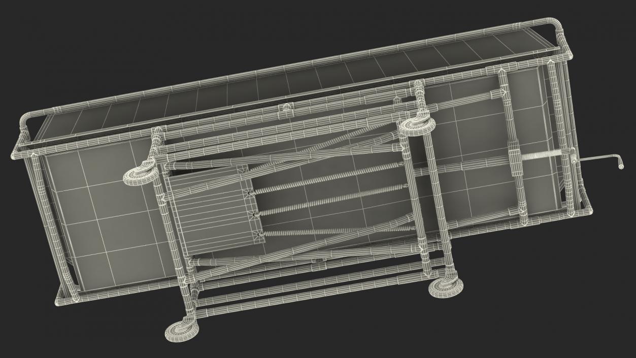 3D Covered Cadaver Gurney CSI Jevett model