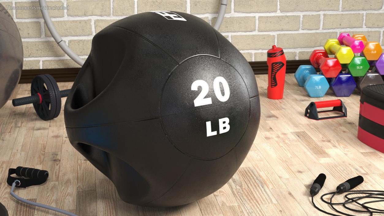 3D model Medicine Dual Grip Ball 20LB Ritfit