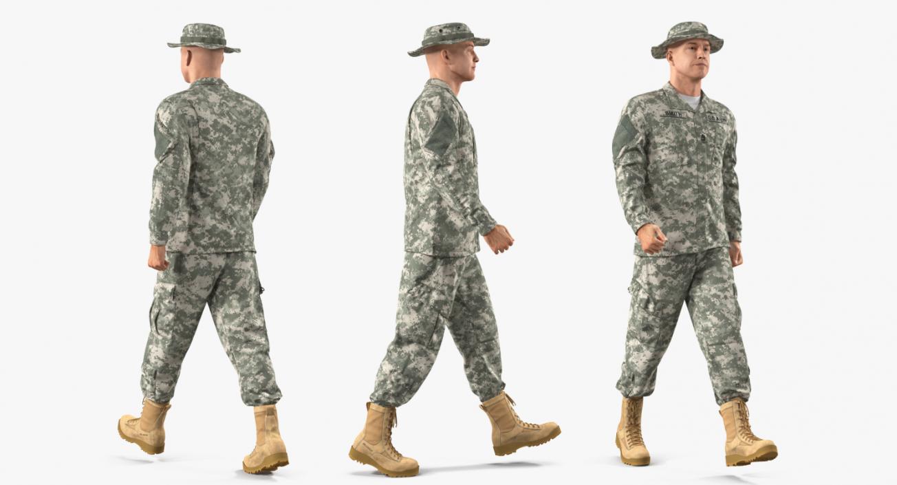 Rigged US Army Soldiers Collection 3D model